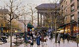 Eugene Galien-Laloue La Place de la Madeleine - Paris painting